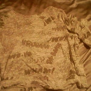 Comic print sheer sweater